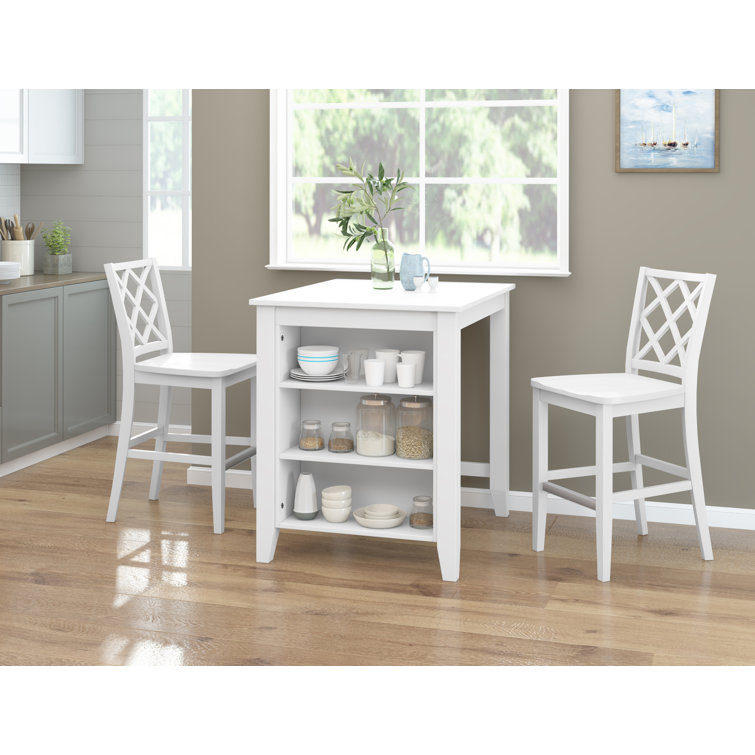 White x back online counter stool